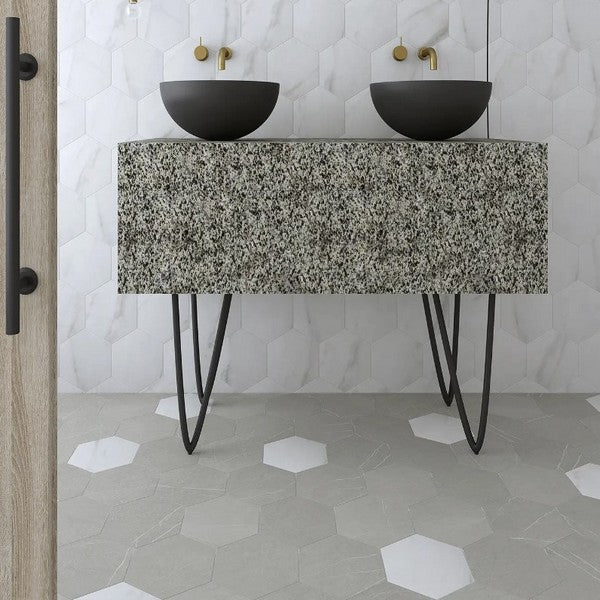 WOW-Love-Affairs-Petra-8-x-9-Matte-Porcelain-Hexagon-Tile-Grey