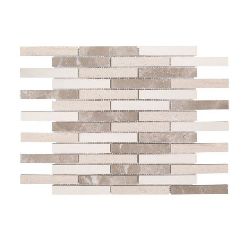 Jeffrey Court Align 12.94" x 15.25" Honed Merge Natural Stone Mosaic