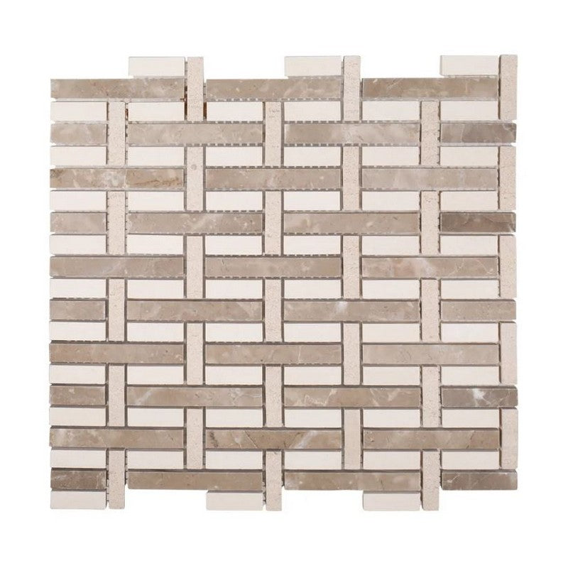 Jeffrey Court Align 10.94" x 11.75" Honed Woven Natural Stone Mosaic