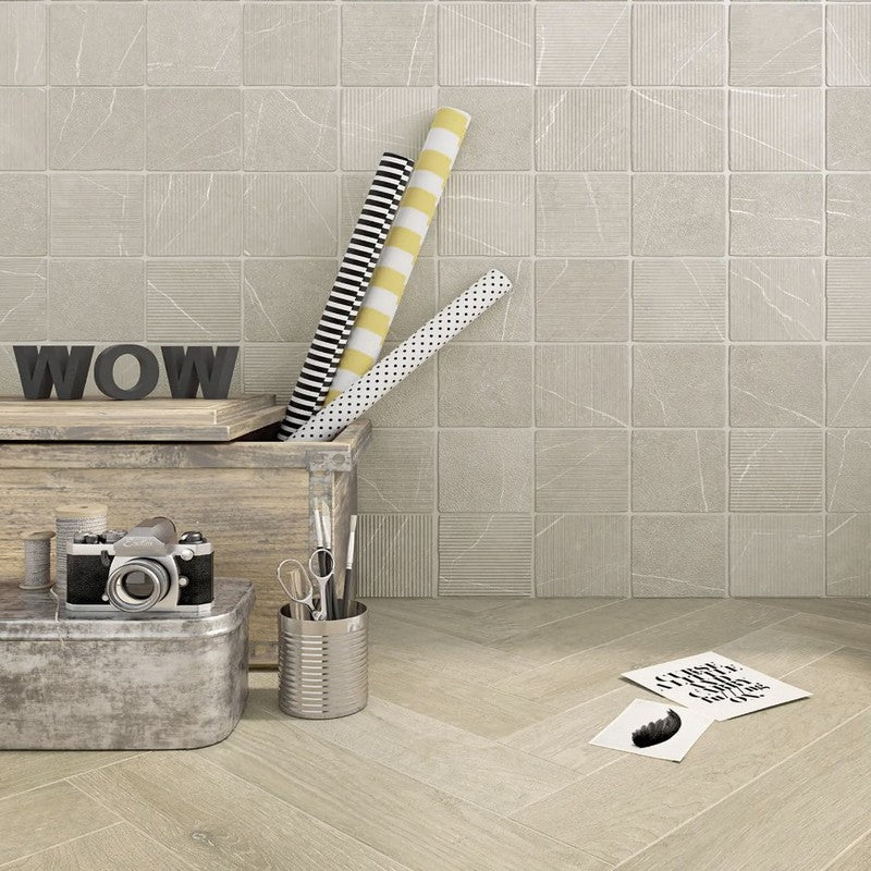 WOW-Gea-Carved-4.7-x-4.7-Matte-Porcelain-Tile-Linen