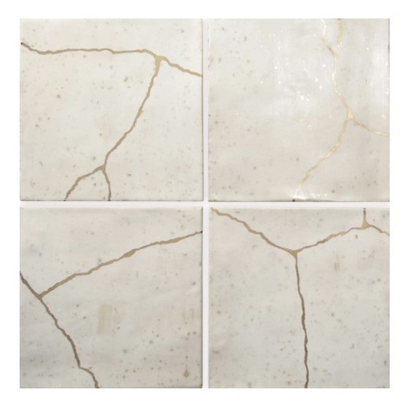 WOW Enso Kintsugi 5" x 5" Matte Porcelain Tile