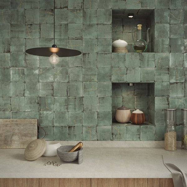 WOW-Enso-Kintsugi-5-x-5-Matte-Porcelain-Tile-Green
