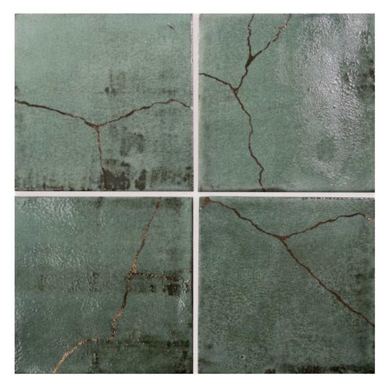 WOW Enso Kintsugi 5" x 5" Matte Porcelain Tile