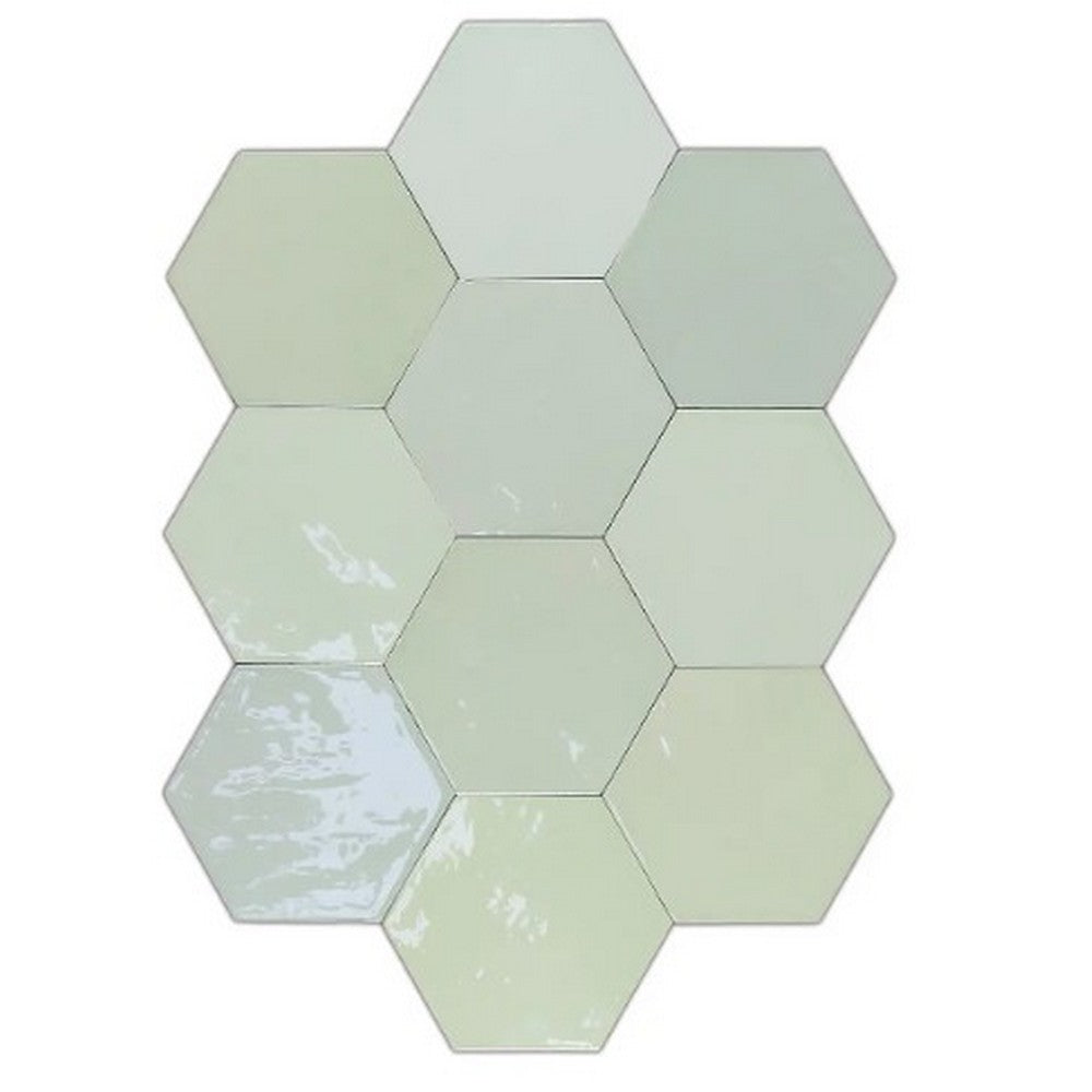 WOW Zellige 4" x 5" Glossy Ceramic Hexagon Tile