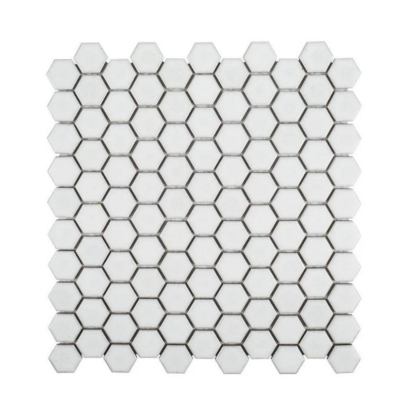 Jeffrey Court Ashland & Halsted 11.25" x 11.25" Matte 1" Hexagon Porcelain Mosaic