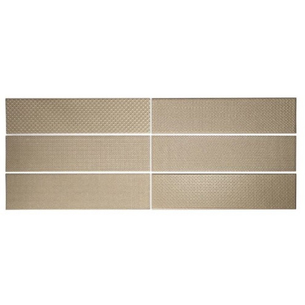 WOW Texiture Pattern Mix Metallics 2.5" x 10" Glossy Ceramic Tile