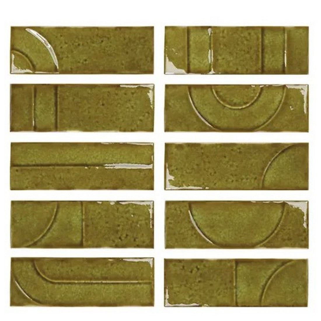 WOW Hammer Décor 2" x 6" Glossy Porcelain Tile