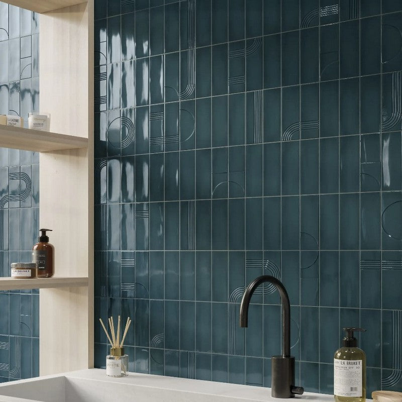 WOW-Glow-Décor-2-x-6.3-Glossy-Ceramic-Tile-Mid-Night-Blue