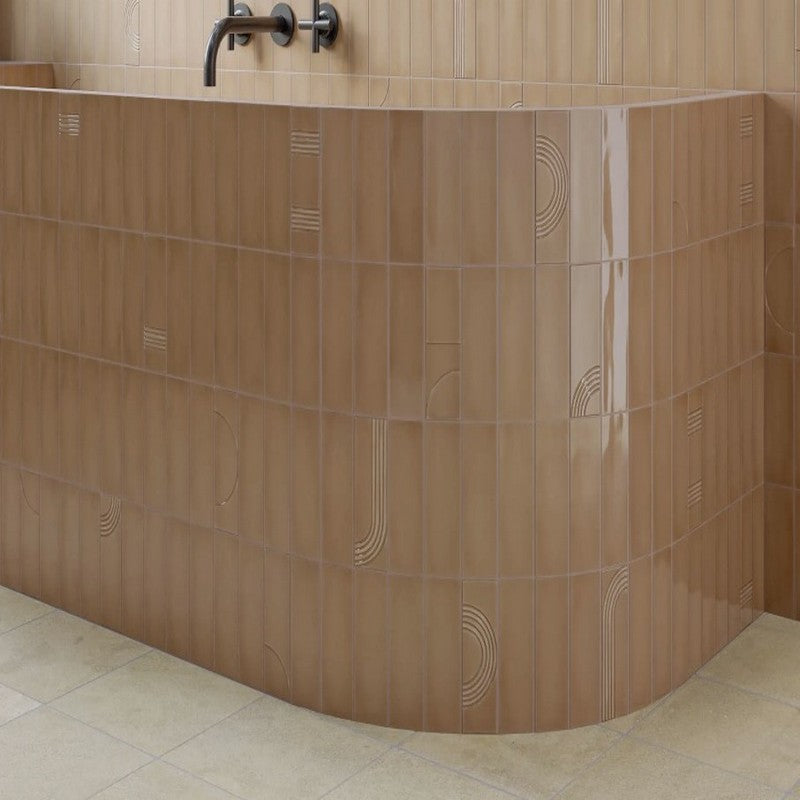 WOW-Glow-Décor-2-x-6.3-Glossy-Ceramic-Tile-Caramel