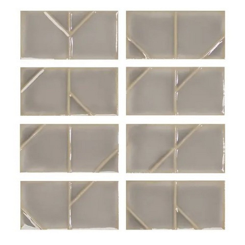 WOW Yoko Origami 2.5" x 5" Glossy Ceramic Tile