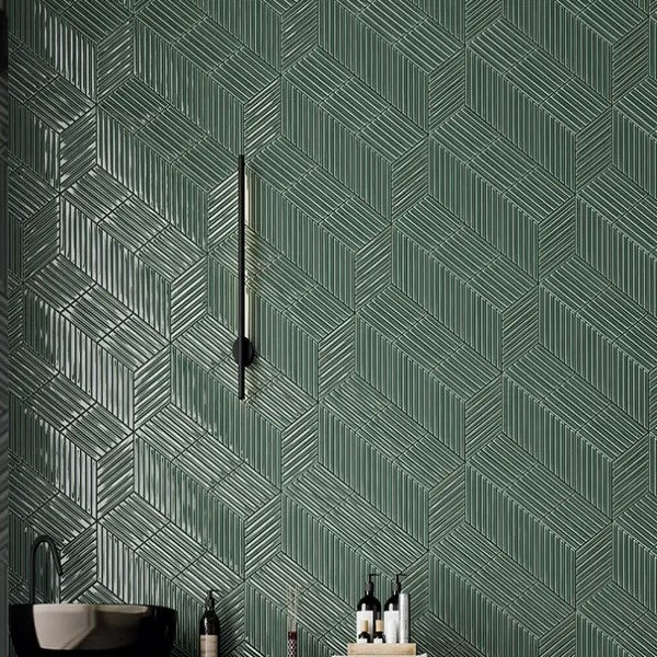 WOW-Spike-Bars-A-6-x-10-Glossy-Ceramic-Tile-Royal-Green