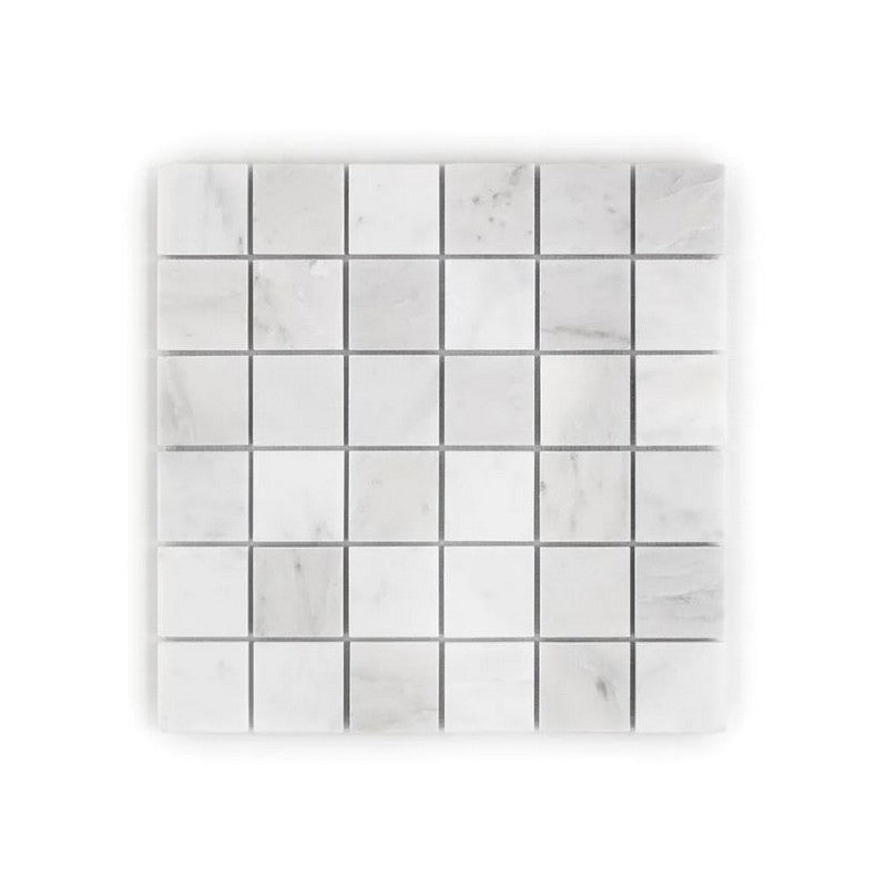 Jeffrey Court Classic Statuario 12" x 12" Honed 2" Square Natural Stone Mosaic