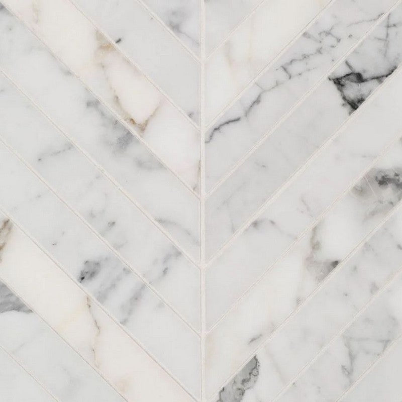 Jeffrey Court Rodunda 10.5" x 14.25" Polished Chevron Natural Stone Mosaic