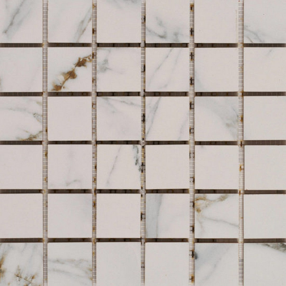 Alfagres-Carrara-Hueso-Gold-12-x-12-Satin-Ceramic-2-Mesh-Mosaic-Carrara-Hueso-Gold