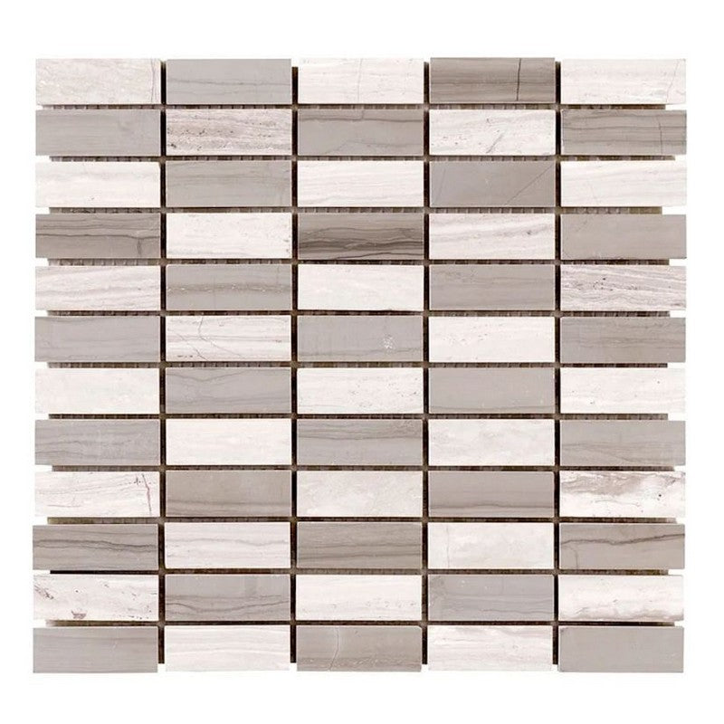 Jeffrey Court Steam Stone 12" x 12" Honed Modernique Natural Stone Mosaic