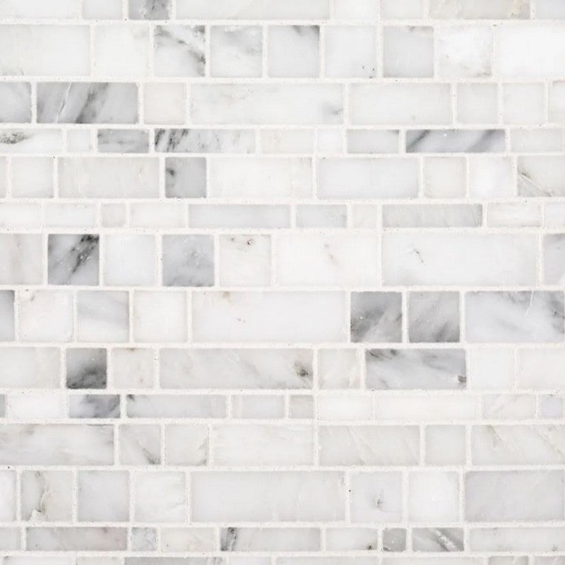 Jeffrey Court Steam Stone 12" x 12.38" Honed Moderna Natural Stone Mosaic