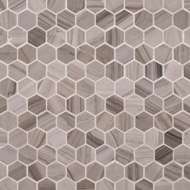 Jeffrey Court Steam Stone 11" x 11.63" Honed 1" Hexagon Natural Stone Mosaic