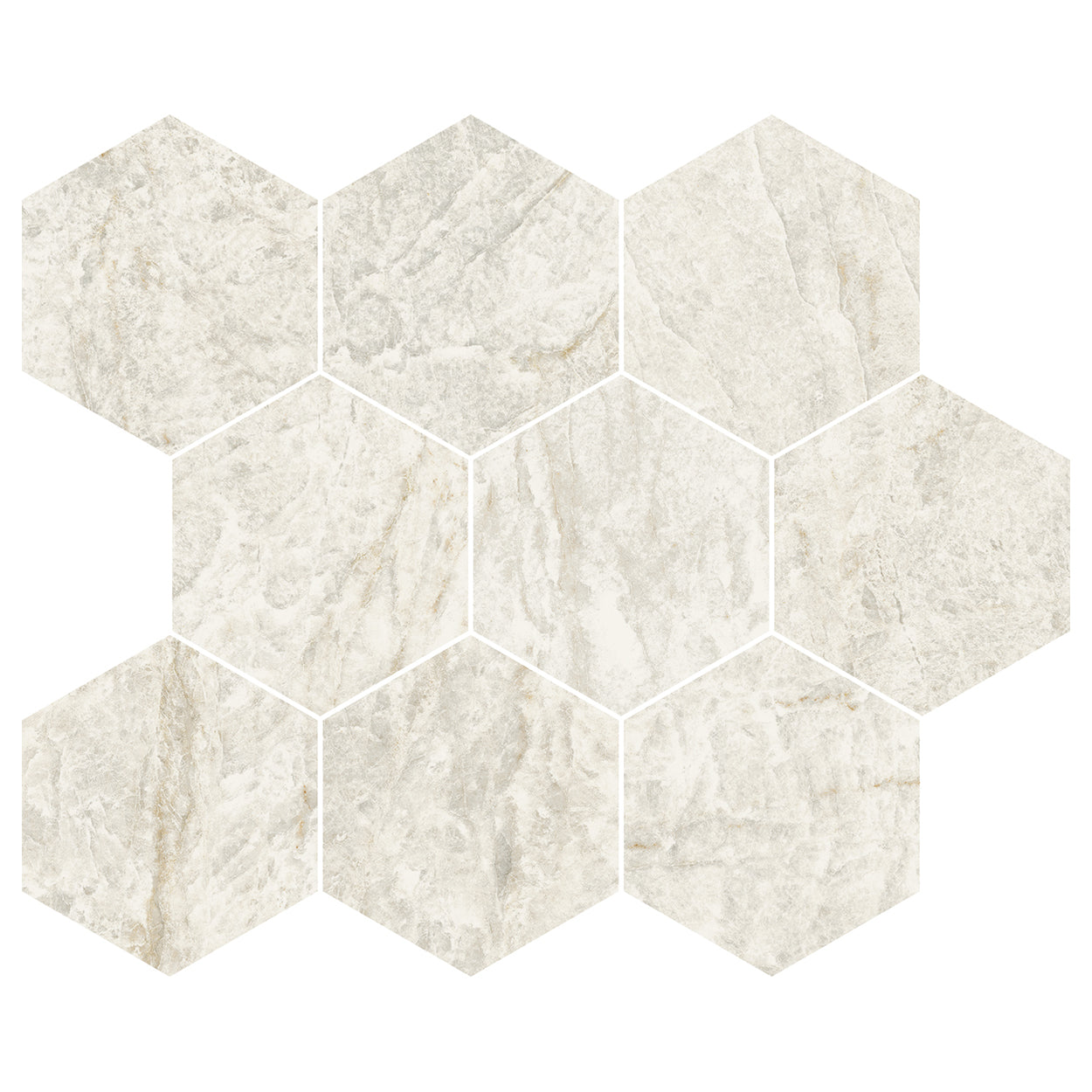 Del Conca USA Nature 12" x 12" Glazed Porcelain Hexagon Mosaic