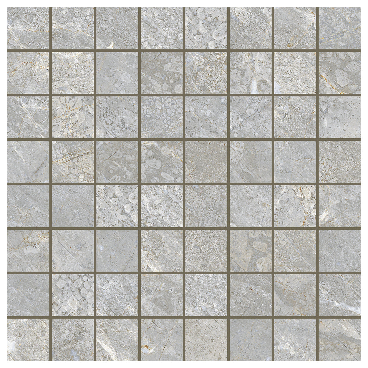 Del Conca USA Nature 12" x 12" Glazed Porcelain 1.4" Square Mosaic