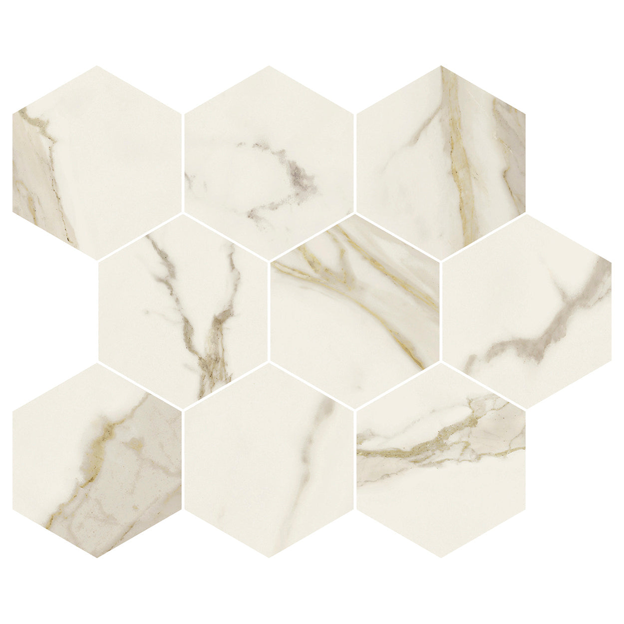 Del Conca USA Nature 12" x 12" Glazed Porcelain Hexagon Mosaic