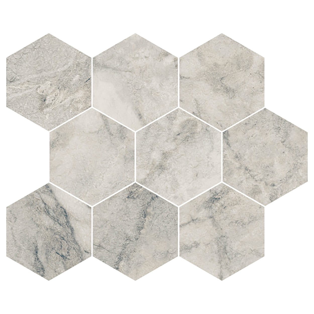 Del Conca USA Nature 12" x 12" Glazed Porcelain Hexagon Mosaic