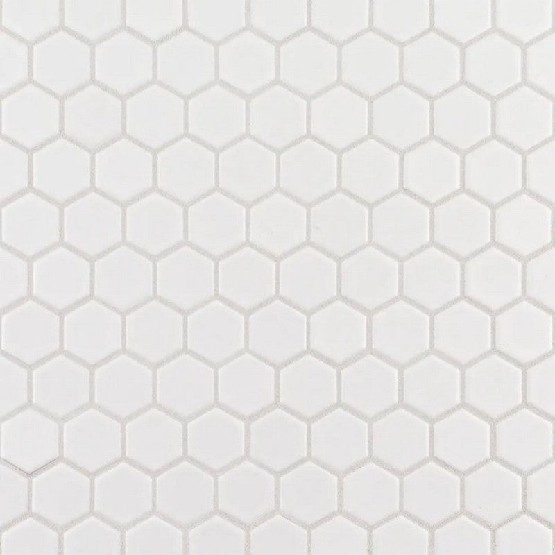 Jeffrey Court Vintage Studio 11" x 11.38" Matte 1" Hexagon Porcelain Mosaic