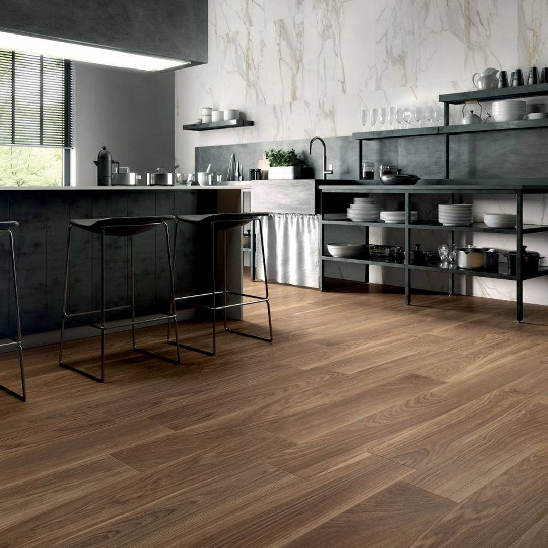 Landmark-Ceramics-Emotion-8-x-40-Matte-Porcelain-Tile-Happy-Walnut