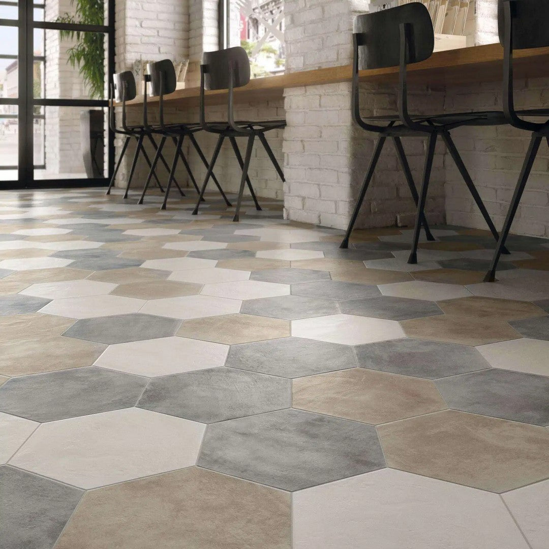 Landmark-Ceramics-Attitude-8-5-x-10-Hexagon-Matte-Porcelain-Tile-Simply-Grey