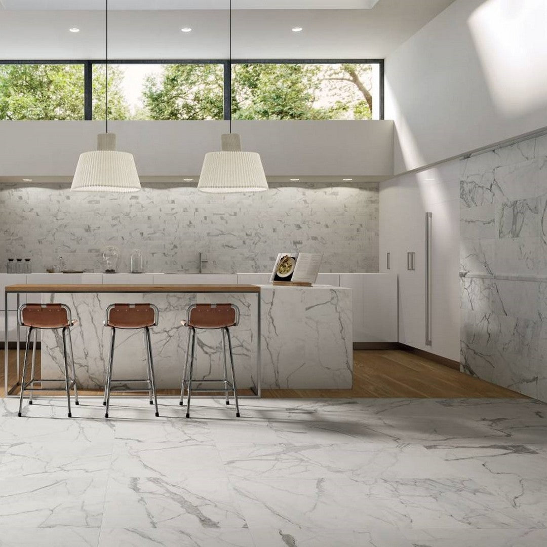 Landmark-Ceramics-Charme-12-x-24-Rectified-Matte-Porcelain-Tile-Veined-Statuario