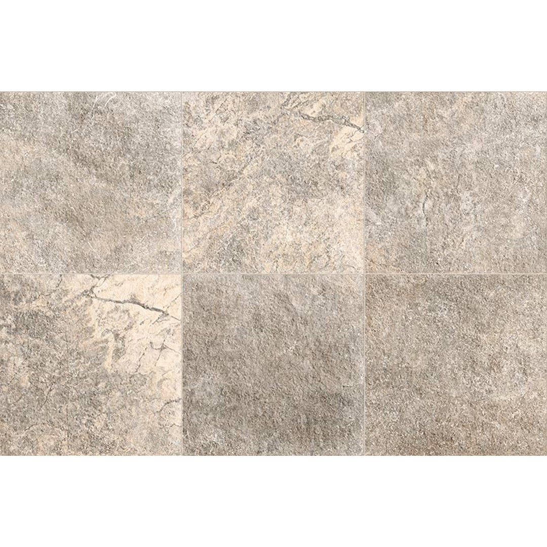 Landmark Ceramics Frontier20 Travertine Cross Cut 12" x 12" Rectified Matte Porcelain Paver