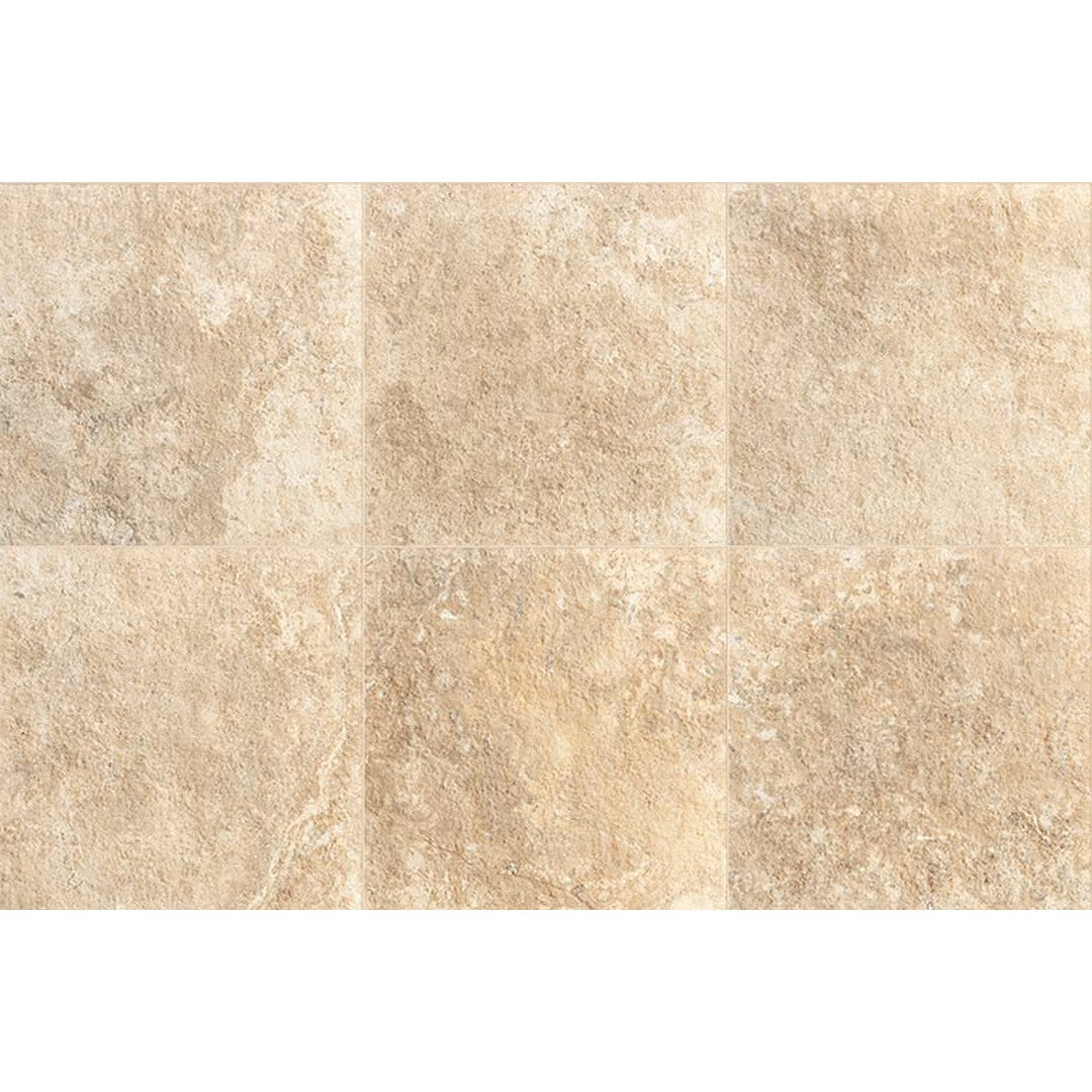 Landmark Ceramics Frontier20 Travertine Cross Cut Rectified Matte Porcelain Paver | Random Sizes