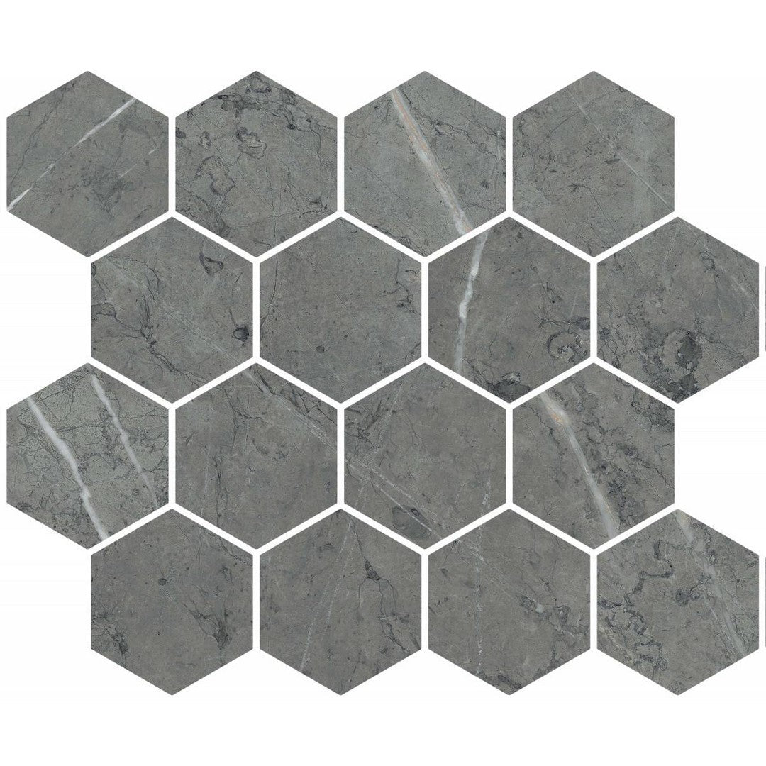 Landmark Ceramics Charme 12" x 10" Rectified Matte Porcelain Hexagon Mosaic