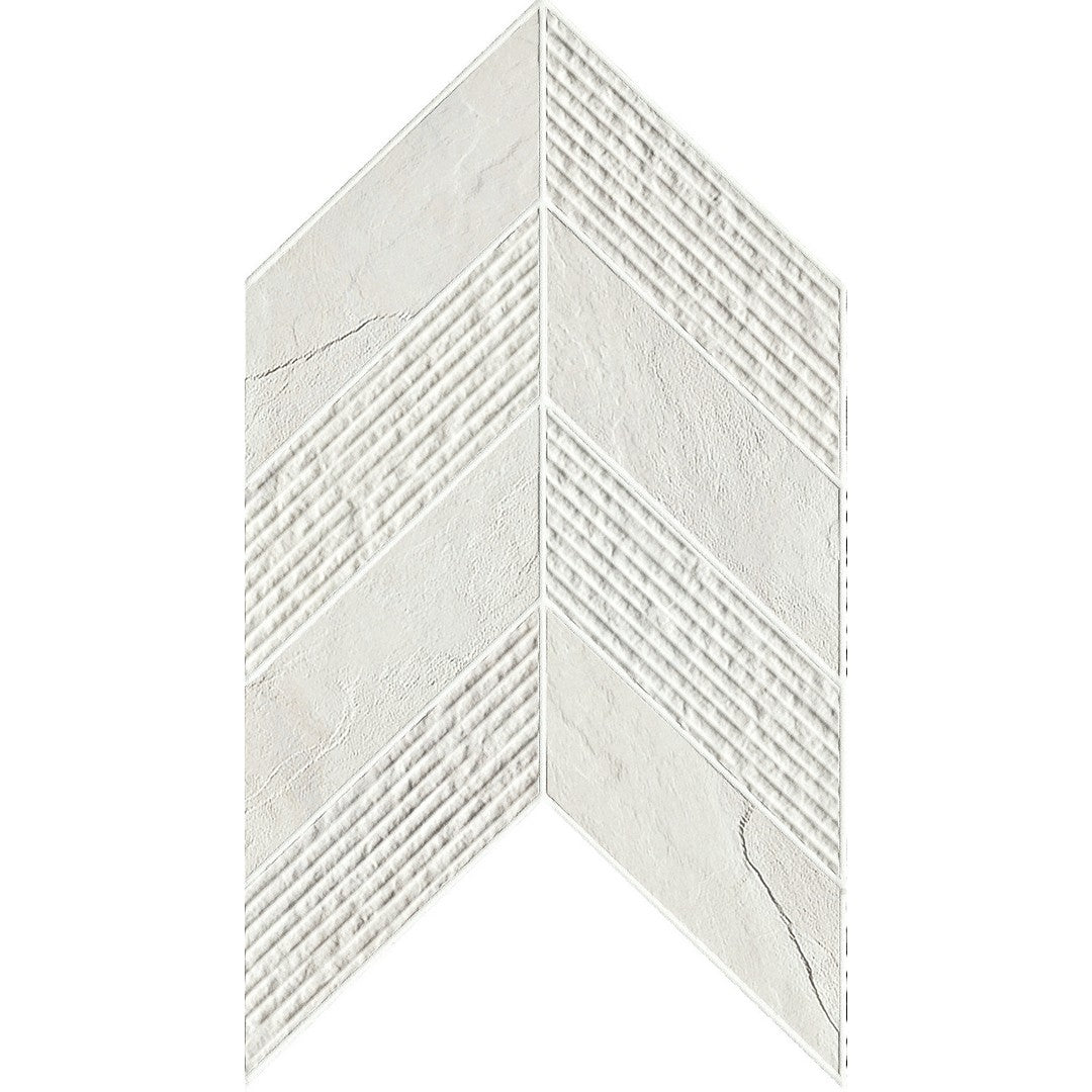 Landmark Ceramics Essence 7.44" x 12.5" Rectified Matte Porcelain Chevron Mosaic