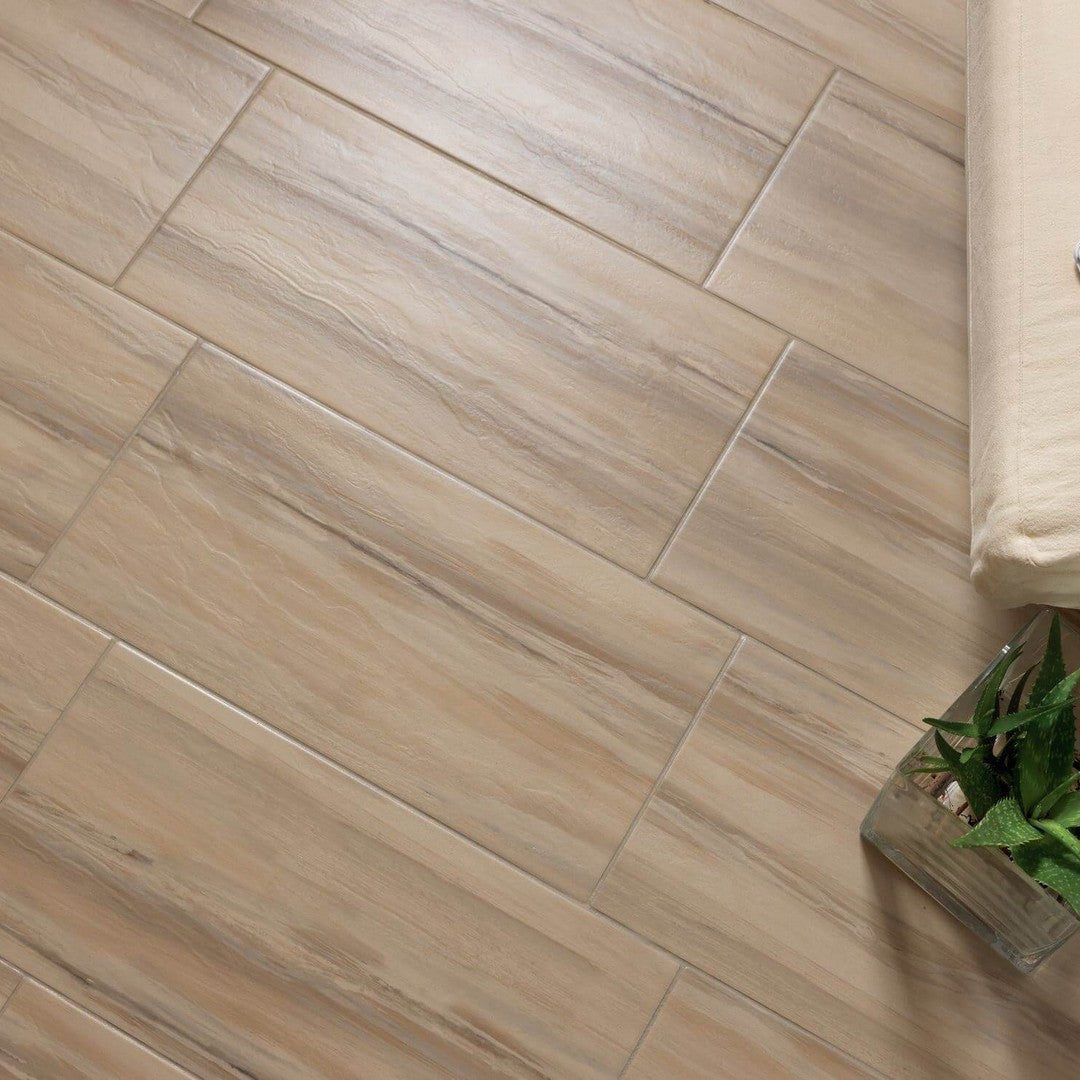 Happy Floors Paint Stone 12" x 24" Pressed Natural Porcelain Tile