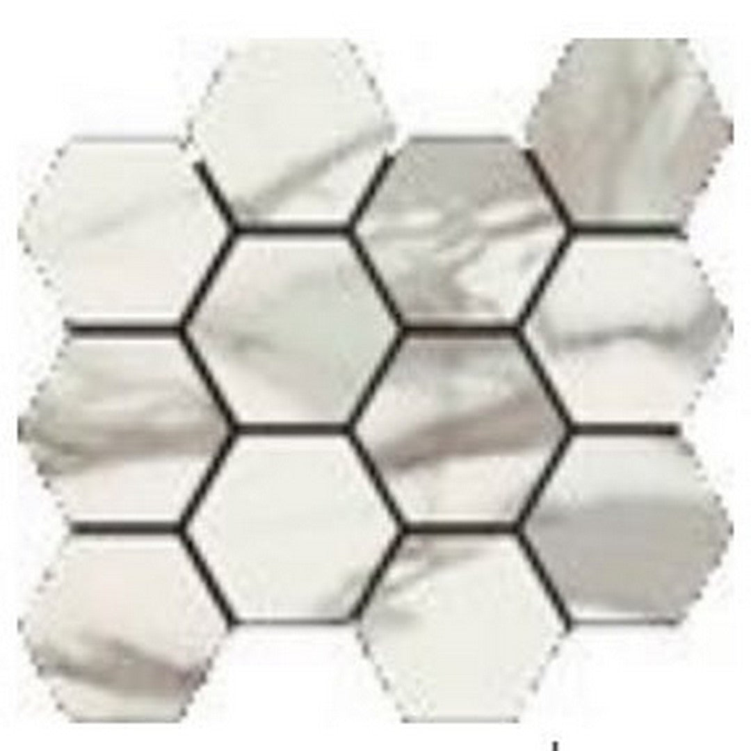 Happy Floors Italia 12" x 14" Rectified Natural Porcelain Hexagon Mosaic