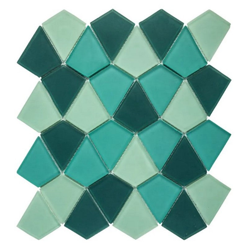 Jeffrey Court Reef 10.5" x 11.88" Matte Strand Glass Mosaic