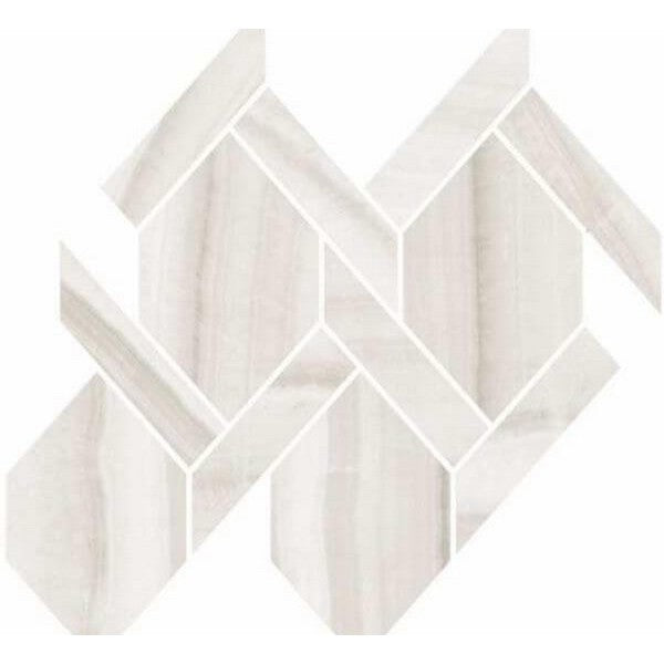 Happy Floors Onyx 13" x 14.5" Natural Porcelain Rope Mosaic