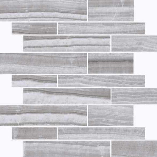Happy Floors Onyx 12" x 12" Polished Porcelain Muretto Mosaic (Sale)