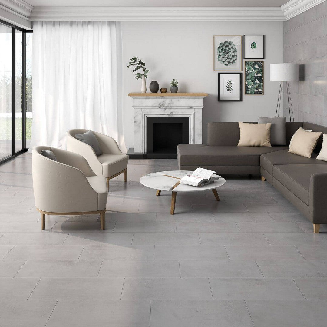 Happy Floors Iron 24" x 24" Rectified Natural Porcelain Tile