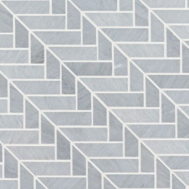 Jeffrey Court Cubist 11.38" x 11.75" Polished Mod Herringbone Natural Stone Mosaic