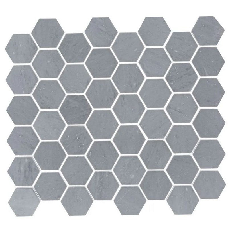 Jeffrey Court Cubist 11.5" x 13.25" Polished 2" Hexagon Natural Stone Mosaic