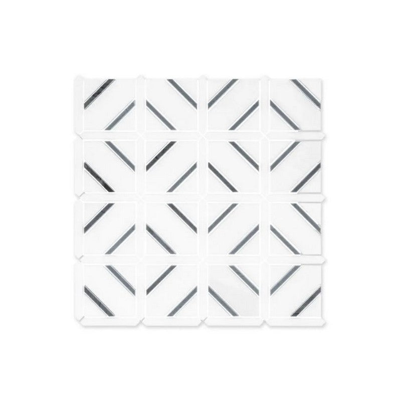 Jeffrey Court Cubist 12.88" x 12.88" Honed & Polished Avant Natural Stone Mosaic