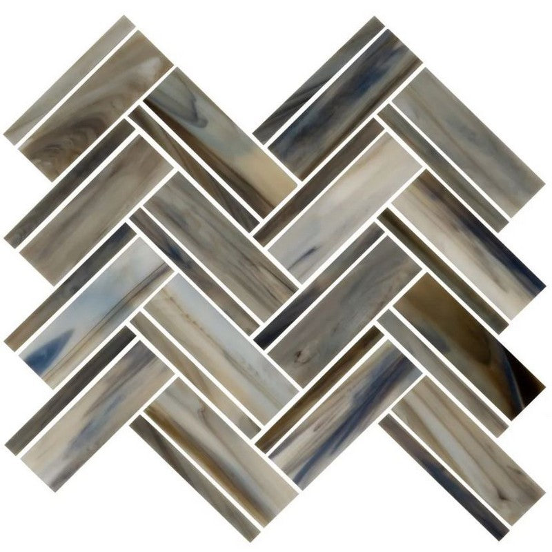 Jeffrey Court Cubist 10.13" x 10.5" Gloss Acute Glass Mosaic