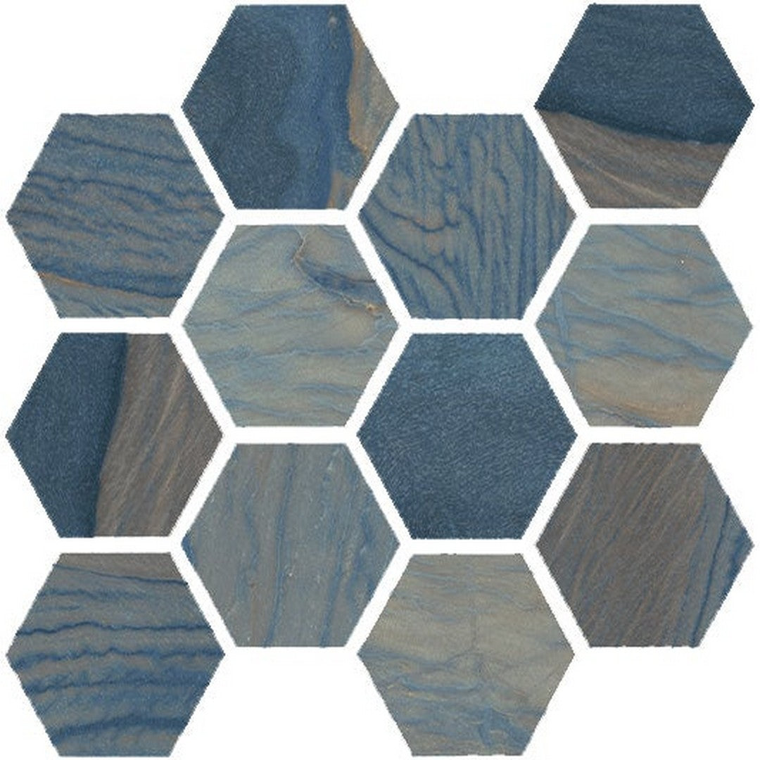 Happy Floors Macaubas 12" x 14" Interlocking Polished Porcelain Hexagon Mosaic