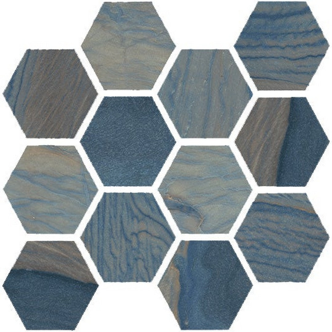 Happy Floors Macaubas 12" x 14" Interlocking Anticato Porcelain Hexagon Mosaic