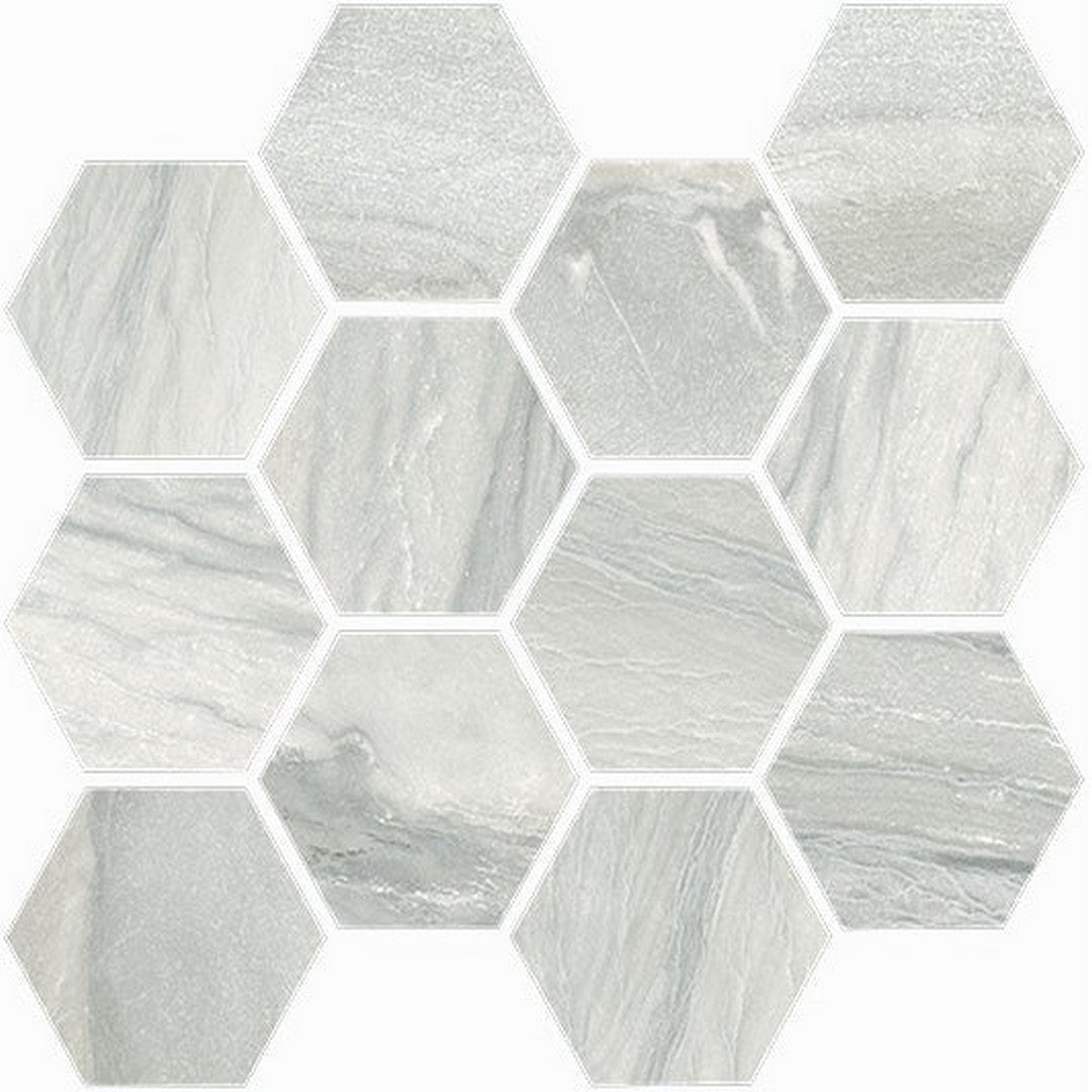 Happy Floors Macaubas 12" x 14" Interlocking Anticato Porcelain Hexagon Mosaic