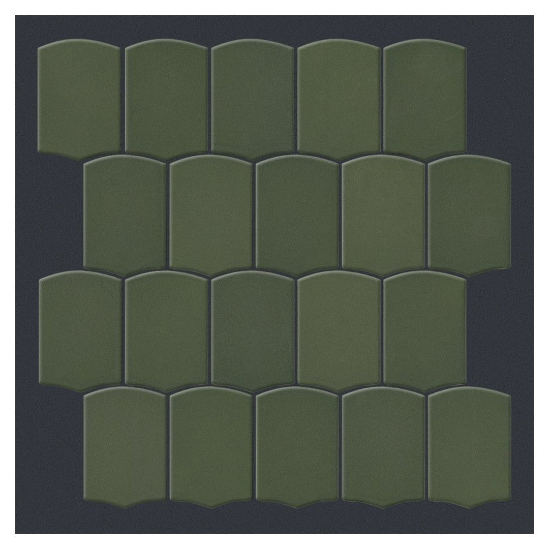 Shaw Embrace 10" x 10.75" Smooth Pressed Glass Shield Mosaic