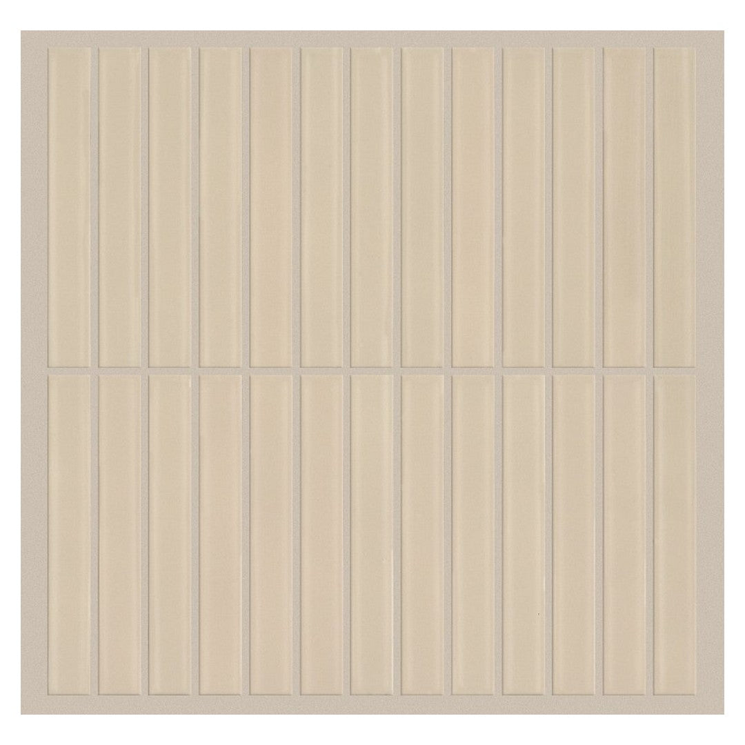 Shaw Embrace 11.75" x 11.5" Smooth Pressed Glass Linear Mosaic