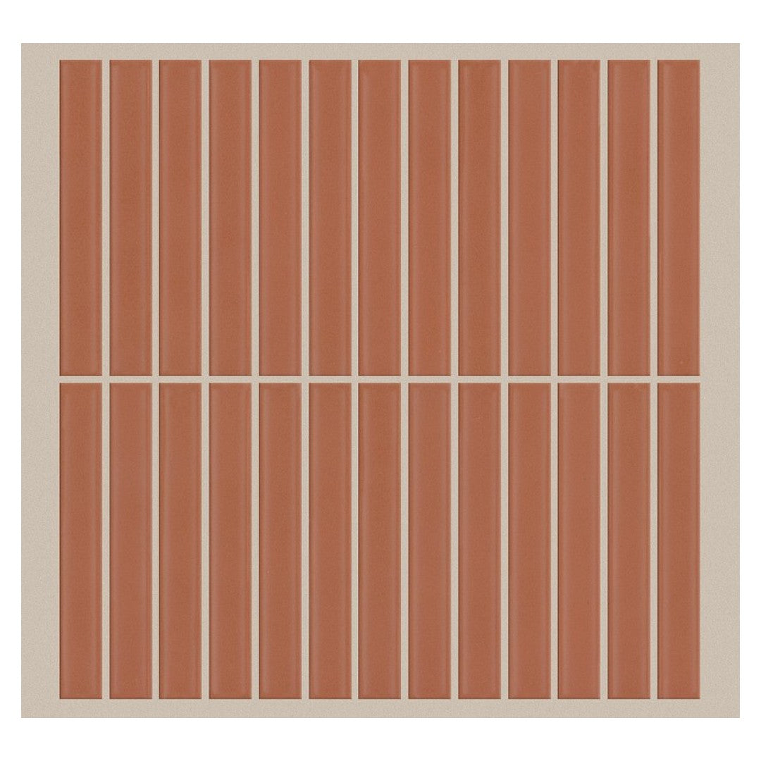 Shaw Embrace 11.75" x 11.5" Smooth Pressed Glass Linear Mosaic