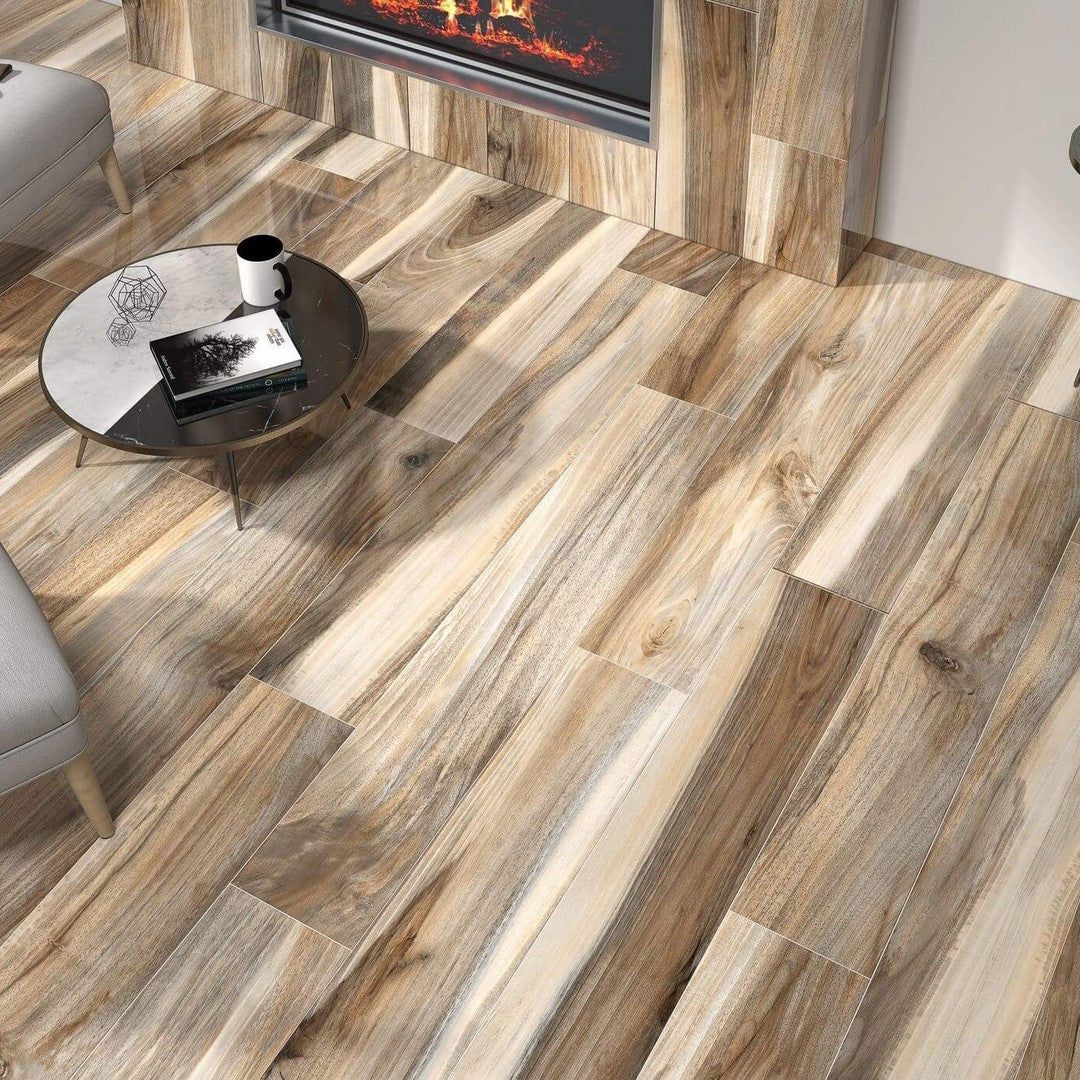 Happy Floors Tasmania 8" x 48" Rectified Natural Porcelain Plank